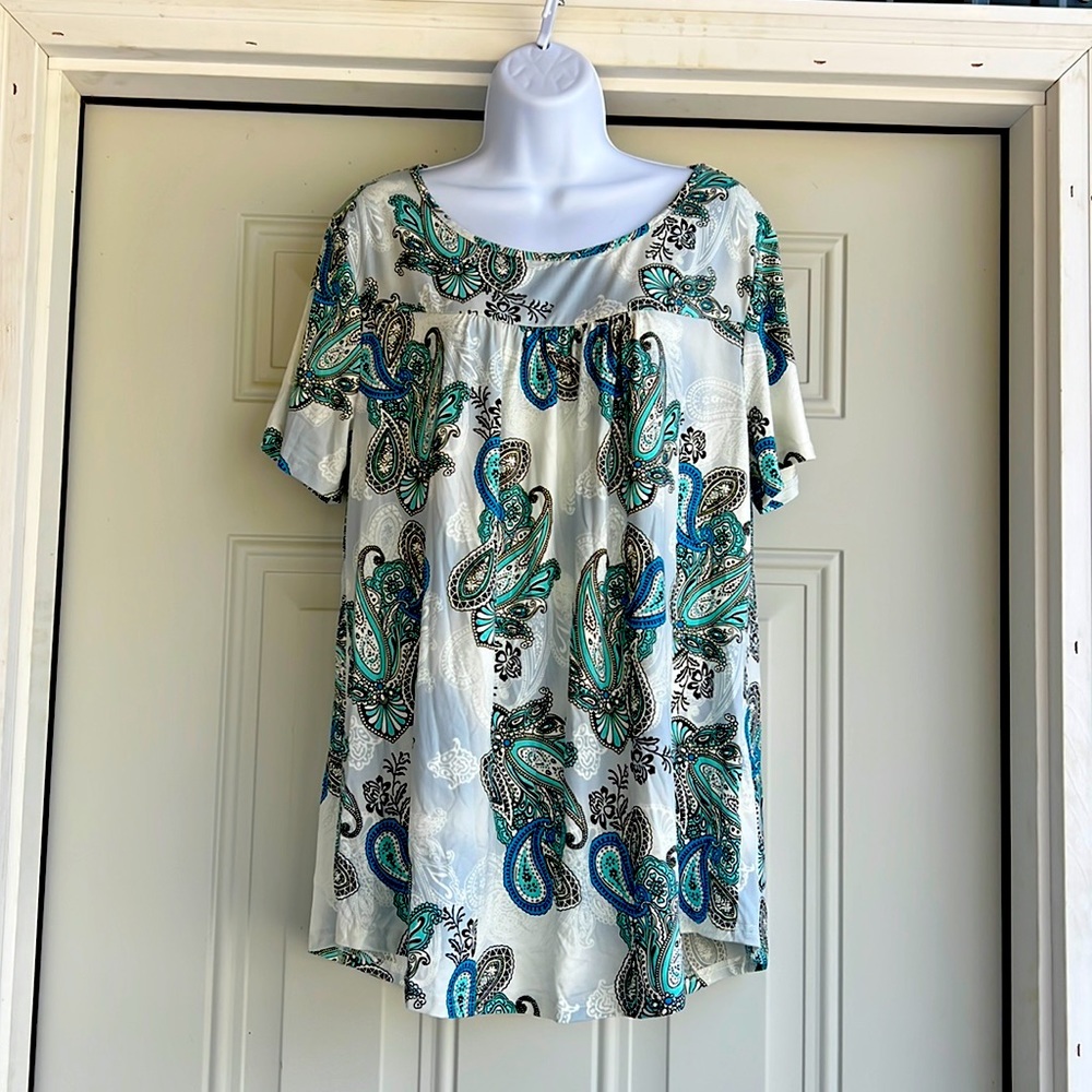Ladies short sleeve tunic top